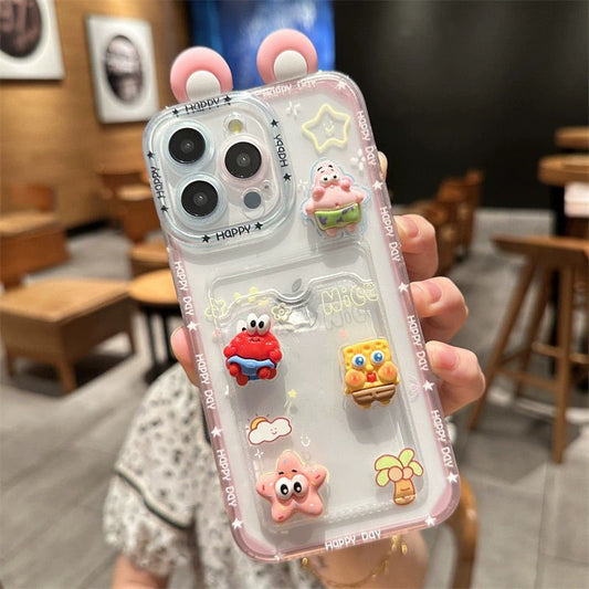 スマホケース  おなじみのスパンキング・グレイドとパトリックが立体的に登場するスマホケース！ 耐衝撃・防振性能に優れ、高級感あふれるスマホケースで、iPhone に対応