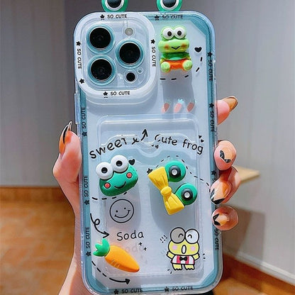 スマホケース  生き生きとした立体のオトコアメガエルの耳が目を引くスマホケース！ 耐衝撃・防振性能に優れ、高級感あふれるスマホケースで、iPhone に対応