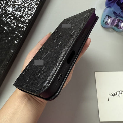 #504  スマホケース   手帳型 押し加工  耐衝撃・防振性能に優れ、iPhone12-17 に対応