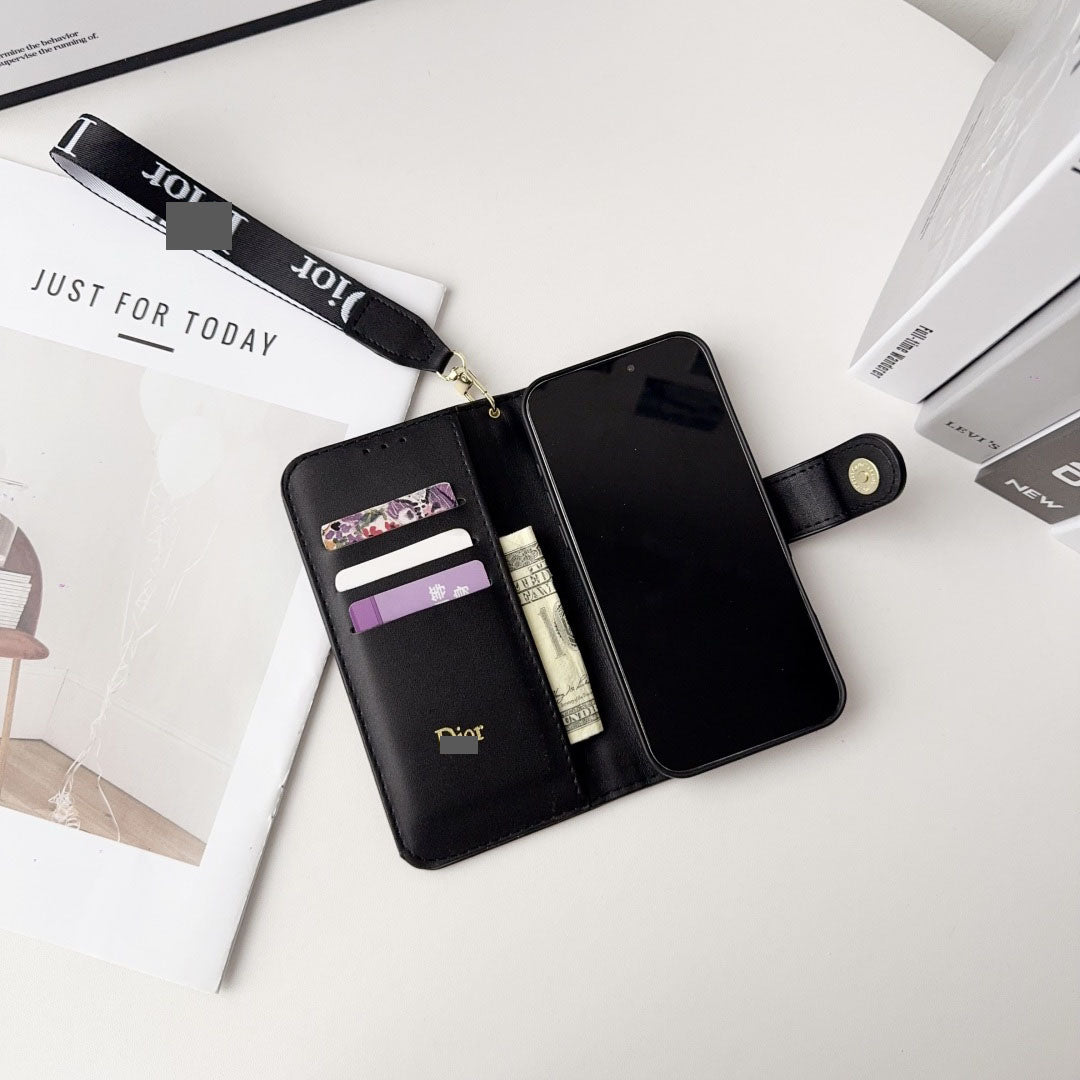 #505  スマホケース   手帳型刺繍モチーフ  耐衝撃・防振性能に優れ、iPhone に対応