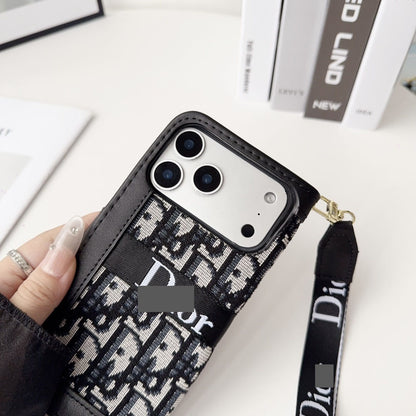 #505  スマホケース   手帳型刺繍モチーフ  耐衝撃・防振性能に優れ、iPhone に対応
