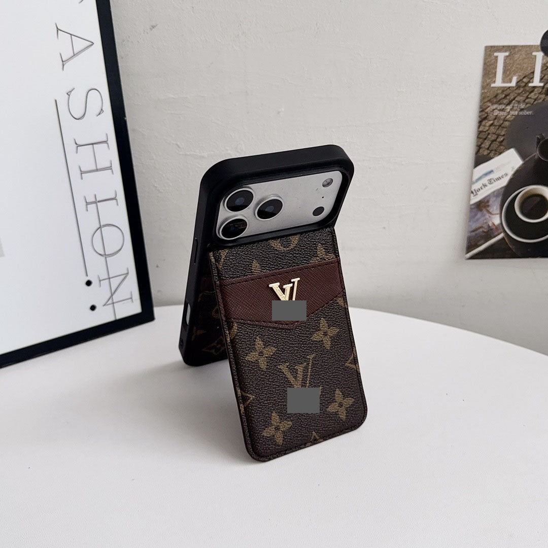 #413  スマホケース  カードポケット  スタンド機能付き   耐衝撃・防振性能に優れ、iPhone に対応
