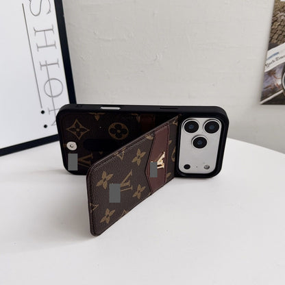 #413  スマホケース  カードポケット  スタンド機能付き   耐衝撃・防振性能に優れ、iPhone に対応