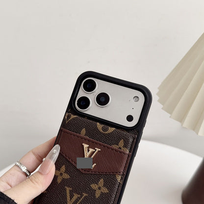#413  スマホケース  カードポケット  スタンド機能付き   耐衝撃・防振性能に優れ、iPhone に対応