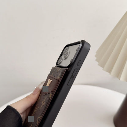 #413  スマホケース  カードポケット  スタンド機能付き   耐衝撃・防振性能に優れ、iPhone に対応