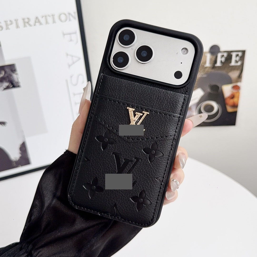 #413  スマホケース  カードポケット  スタンド機能付き   耐衝撃・防振性能に優れ、iPhone に対応