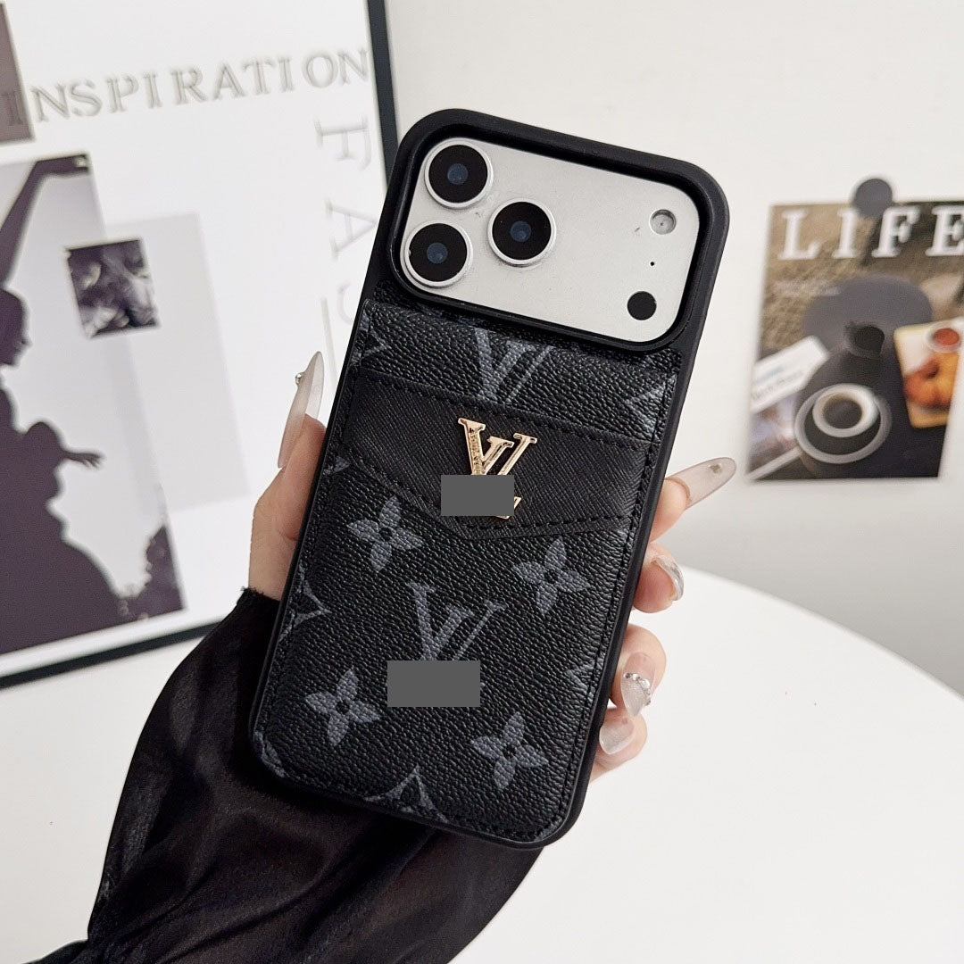 #413  スマホケース  カードポケット  スタンド機能付き   耐衝撃・防振性能に優れ、iPhone に対応