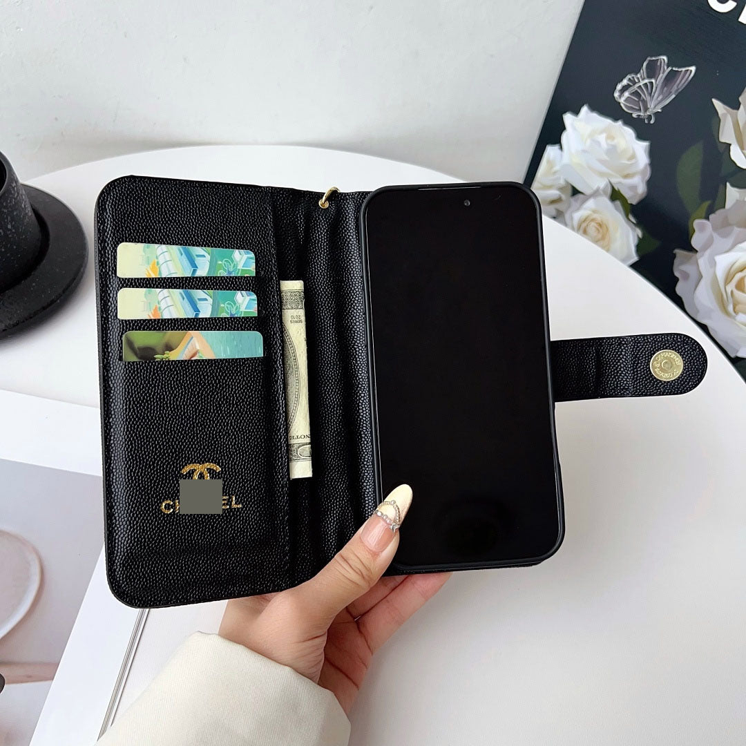 #517  スマホケース   カード入れ付き   耐衝撃・防振性能に優れ、iPhone に対応
