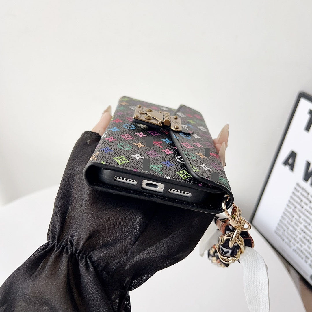 #506  スマホケース   カードホルダー付きストラップ付き  耐衝撃・防振性能に優れ、iPhone に対応