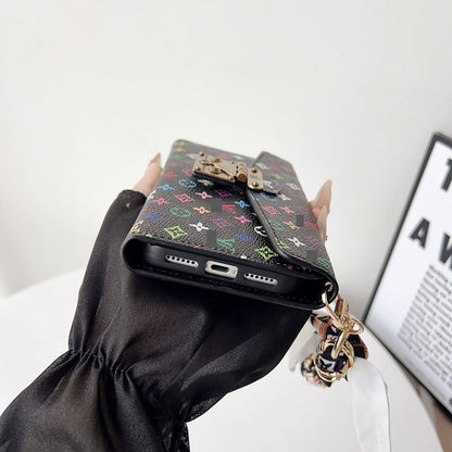 #506  スマホケース   カードホルダー付きストラップ付き  耐衝撃・防振性能に優れ、iPhone に対応