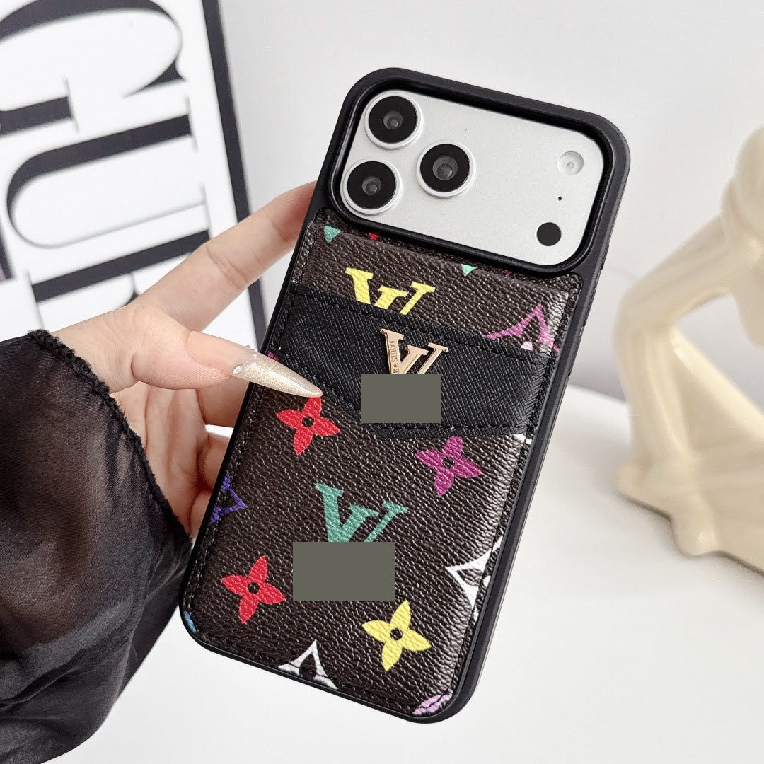 #318  スマホケース   カード収納折りたたみ  耐衝撃・防振性能に優れ、iPhone13~17 に対応