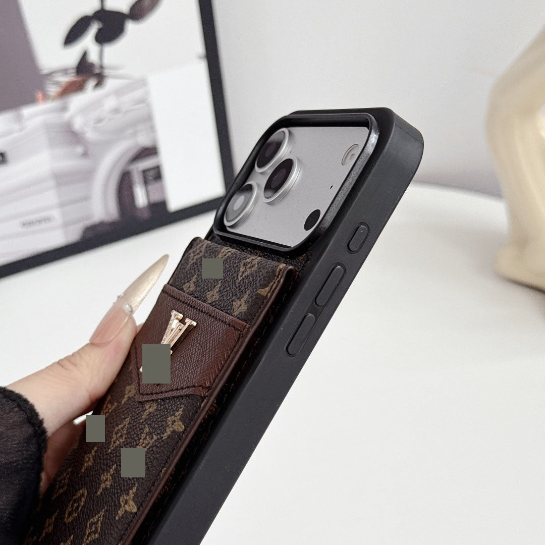 #318  スマホケース   カード収納折りたたみ  耐衝撃・防振性能に優れ、iPhone13~17 に対応