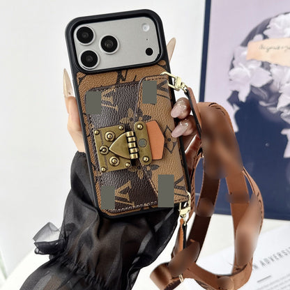 #516  スマホケース  カード収納付き ストラップ付き   耐衝撃・防振性能に優れ、iPhone に対応