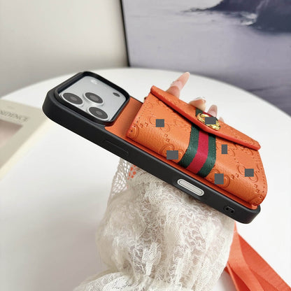#442  スマホケース  カードケース付き 耐衝撃・防振性能に優れ、iPhone に対応