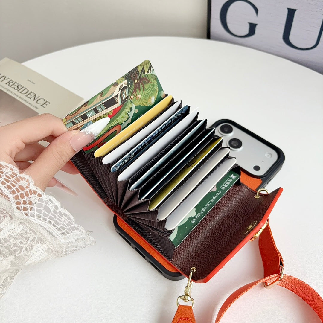 #442  スマホケース  カードケース付き 耐衝撃・防振性能に優れ、iPhone に対応