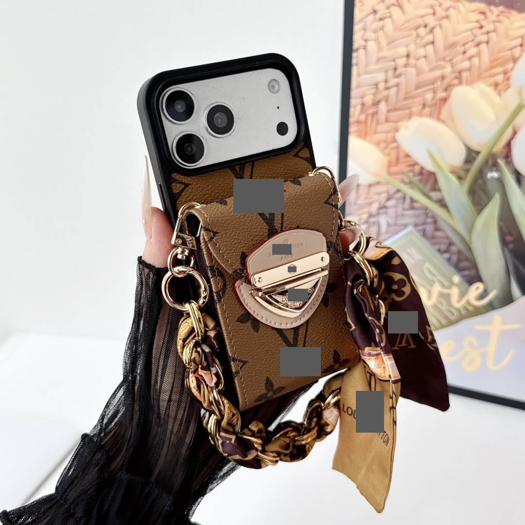 #535  スマホケース   リボンブレスレット付き カード収納付き  耐衝撃・防振性能に優れ、iPhoneに対応