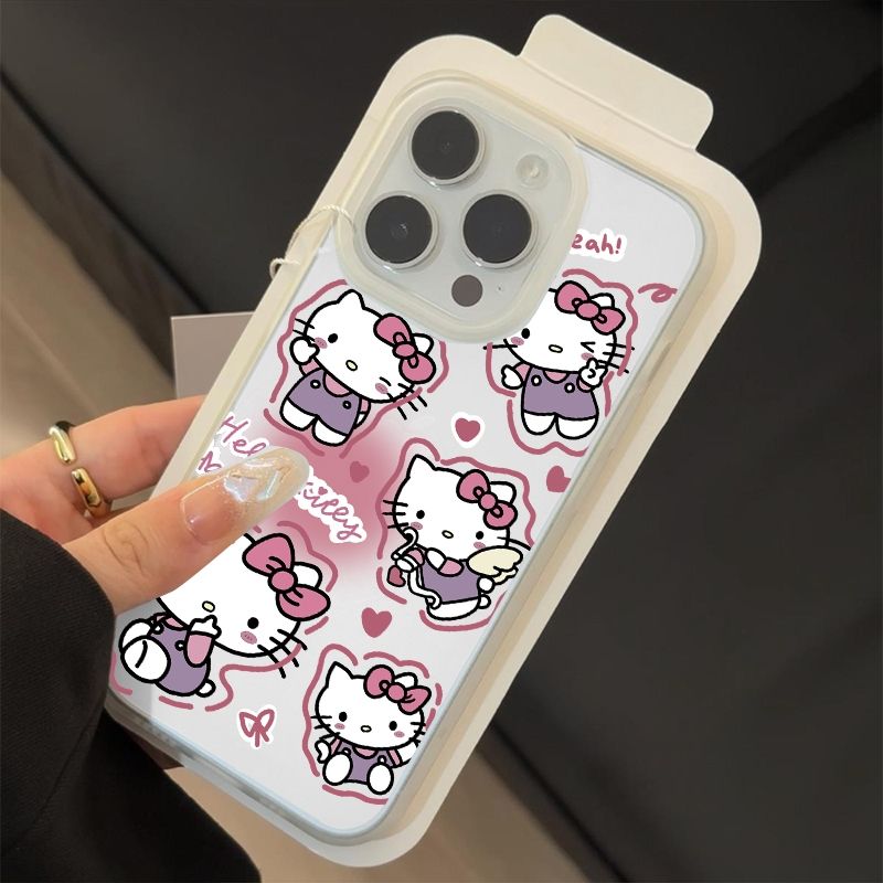 スマホケース  萌え力と癒し感がたっぷり！ハローキティテーマ  耐衝撃・防振性能に優れ、高級感あふれるスマホケースで、iPhone に対応