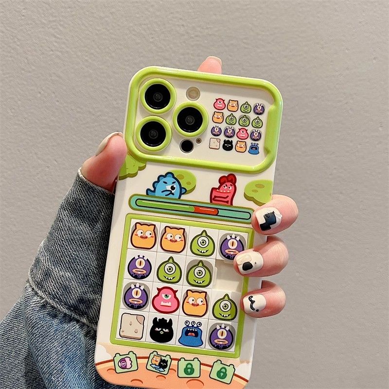 スマホケース  かわいいパズルをモチーフ  耐衝撃・防振性能に優れ、高級感あふれるスマホケースで、iPhone に対応
