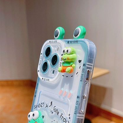 スマホケース  生き生きとした立体のオトコアメガエルの耳が目を引くスマホケース！ 耐衝撃・防振性能に優れ、高級感あふれるスマホケースで、iPhone に対応