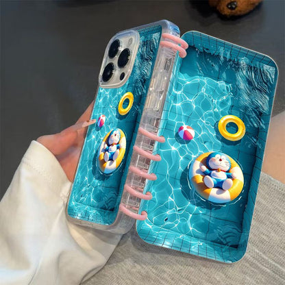 本型スマホケース 夏のクレヨンしんちゃんテーマ 手帳型スマホケース キャラクターの柔らかい 折りたたみ式 ノート型 スマホケース iPhone に対応