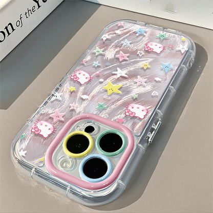 スマホケース  グラフィティスターのヘローキティテーマ、  耐衝撃・防振性能に優れ、高級感あふれるスマホケースで、iPhone に対応