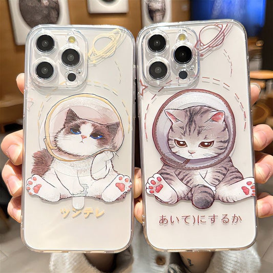 スマホケース  ふわふわの可愛いネコたちがデザインされたマグネットスマホケース！ 耐衝撃・防振性能に優れ、高級感あふれるスマホケースで、iPhone に対応