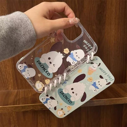 本型スマホケース ハローキティ テーマ  手帳型スマホケース キャラクターの柔らかい 折りたたみ式 ノート型 スマホケース iPhone に対応