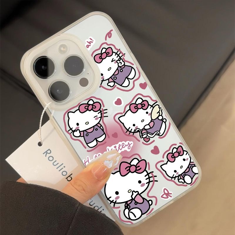スマホケース  萌え力と癒し感がたっぷり！ハローキティテーマ  耐衝撃・防振性能に優れ、高級感あふれるスマホケースで、iPhone に対応
