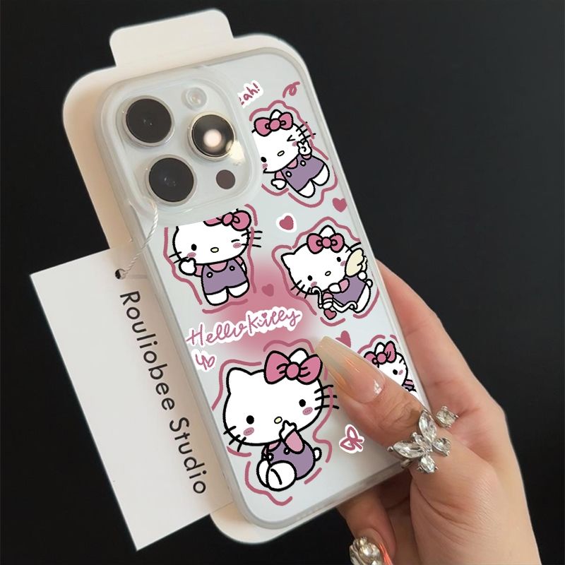 スマホケース  萌え力と癒し感がたっぷり！ハローキティテーマ  耐衝撃・防振性能に優れ、高級感あふれるスマホケースで、iPhone に対応
