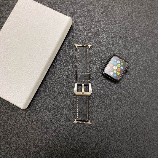 #B20  スマートウォッチバンド  交換バンド レザー リザード柄