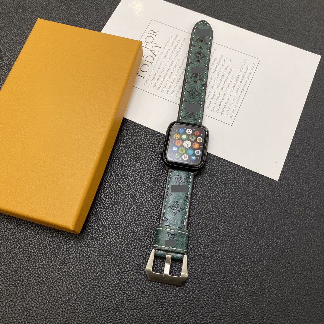 #B02  スマートウォッチバンド  交換バンド レザー リザード柄