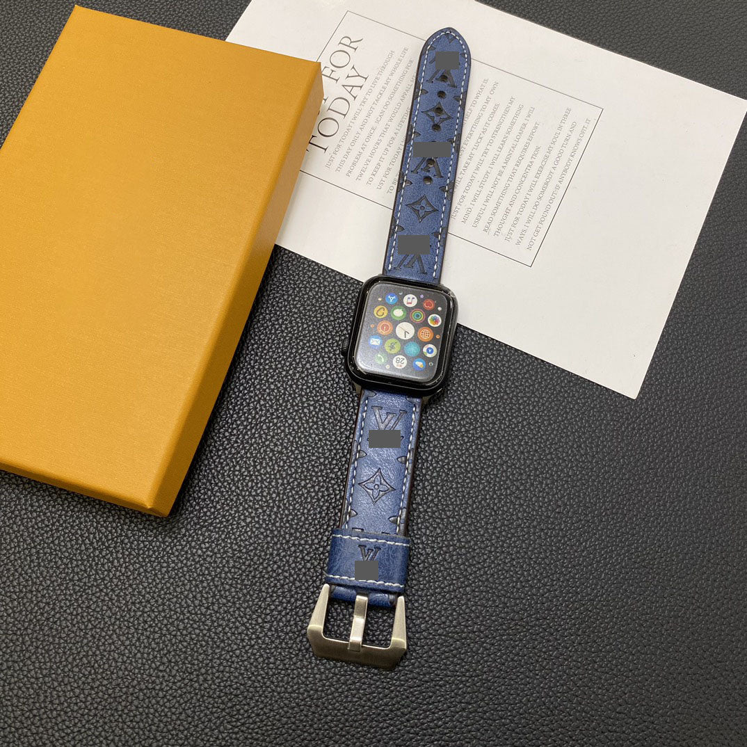 #B02  スマートウォッチバンド  交換バンド レザー リザード柄