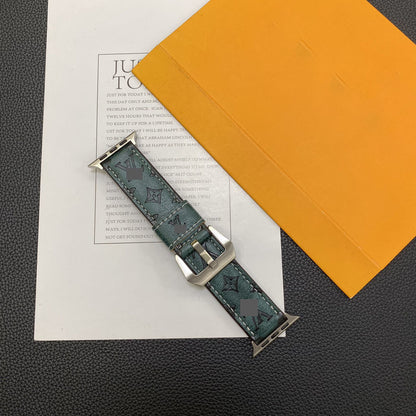 #B02  スマートウォッチバンド  交換バンド レザー リザード柄