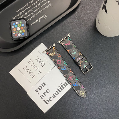 #B05  スマートウォッチバンド  交換バンド レザー リザード柄