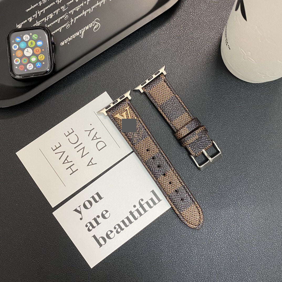 #B05  スマートウォッチバンド  交換バンド レザー リザード柄