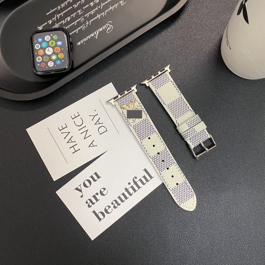 #B05  スマートウォッチバンド  交換バンド レザー リザード柄