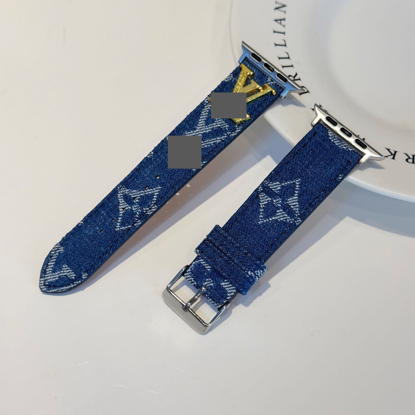 #B06  スマートウォッチバンド  交換バンド  バンドリベット付き  デニム柄