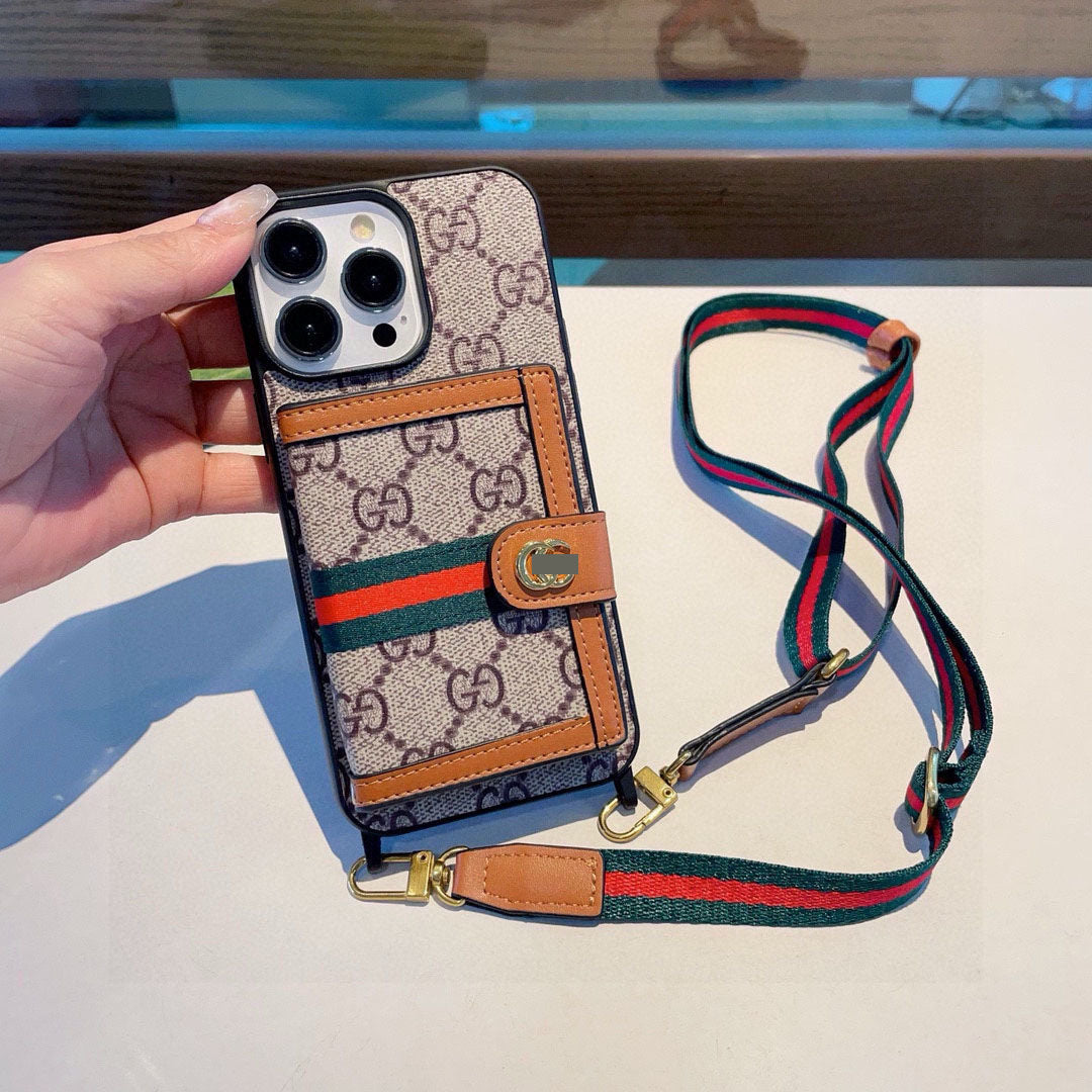 #403  スマホケース  カードホルダー付き ストラップ付き  耐衝撃・防振性能に優れ、iPhoneに対応