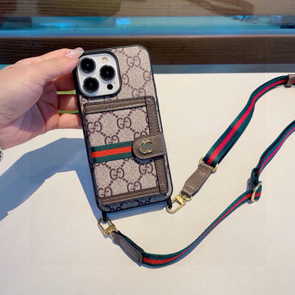 #403  スマホケース  カードホルダー付き ストラップ付き  耐衝撃・防振性能に優れ、iPhoneに対応