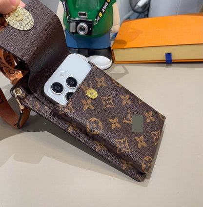 #520  ストラップ＆カード入れ付き 汎用 スマホカバー