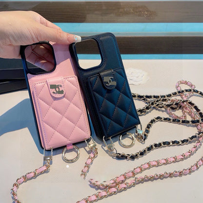 #402  スマホケース  カードホルダー付き ストラップ付き  耐衝撃・防振性能に優れ、iPhoneに対応