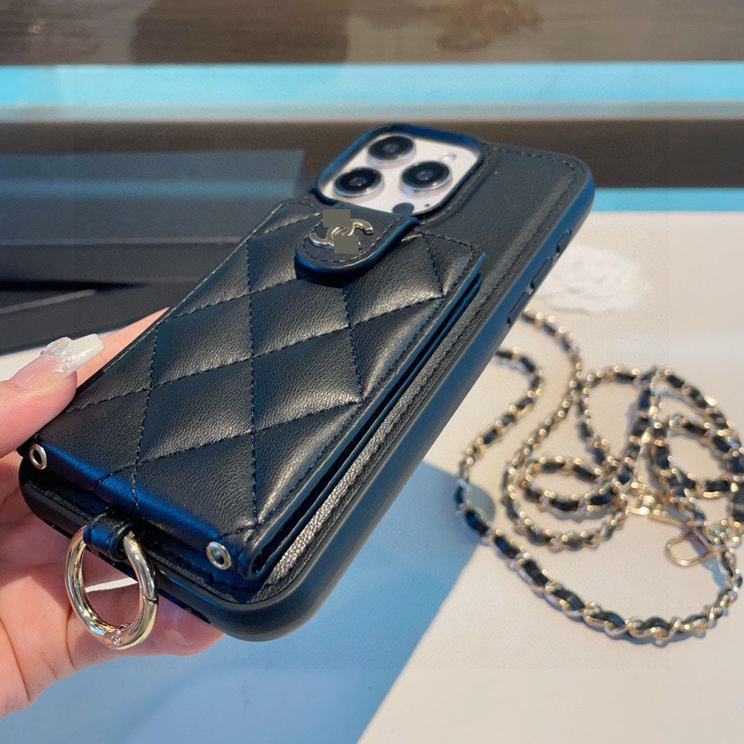 #402  スマホケース  カードホルダー付き ストラップ付き  耐衝撃・防振性能に優れ、iPhoneに対応