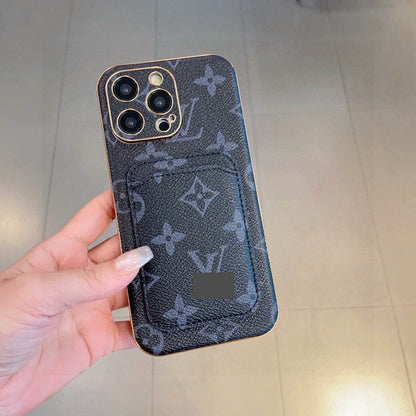 #222  スマホケース   カード入れつき  耐衝撃・防振性能に優れ、iPhone12-17 に対応