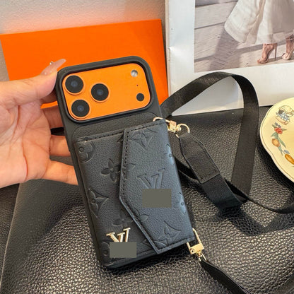 #439  スマホケース  ストラップ付き  スカーフ付き  耐衝撃・防振性能に優れ、 iPhone に対応