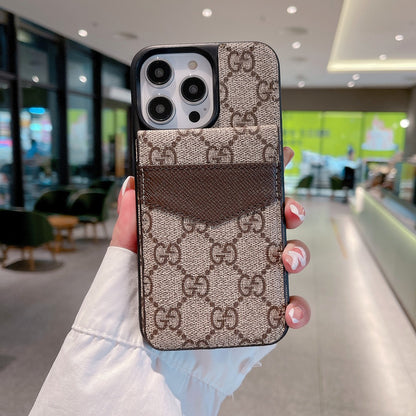 #202  スマホケース   カードポケット＆スタンド機能付きスマホケース    耐衝撃・防振性能に優れ、iPhone12-17 に対応