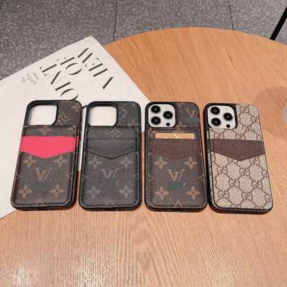 #202  スマホケース   カードポケット＆スタンド機能付きスマホケース    耐衝撃・防振性能に優れ、iPhone12-17 に対応