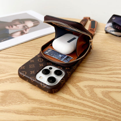 #407  スマホケース  ストラップ付き カード収納付き   耐衝撃・防振性能に優れ、iPhoneに対応