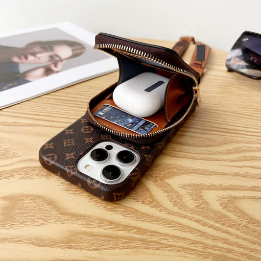 #407  スマホケース  ストラップ付き カード収納付き   耐衝撃・防振性能に優れ、iPhoneに対応