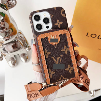 #407  スマホケース  ストラップ付き カード収納付き   耐衝撃・防振性能に優れ、iPhoneに対応