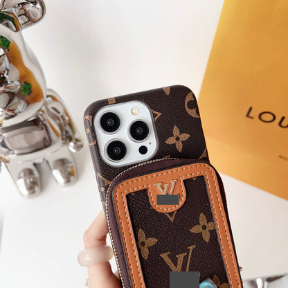 #407  スマホケース  ストラップ付き カード収納付き   耐衝撃・防振性能に優れ、iPhoneに対応